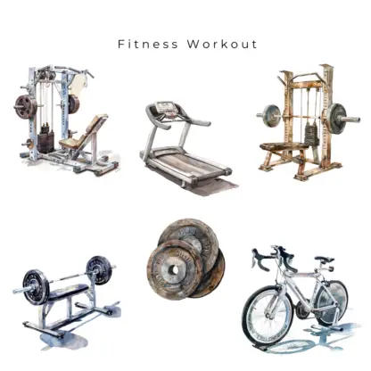 Fitness Workout Clipart Pack 3