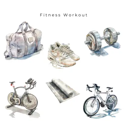 Fitness Workout Clipart Pack 4