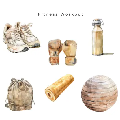 Fitness Workout Clipart Pack 6