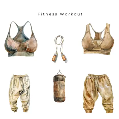 Fitness Workout Clipart Pack 7