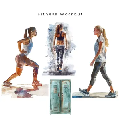 Fitness Workout Clipart Pack 8