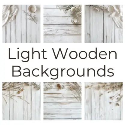 Light Rustic Wooden Flat Lay Backgrounds 1