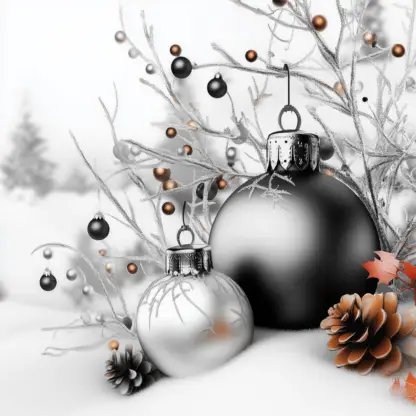 Aesthetic Silver and White Christmas Background Images with Lights Backgrounds 10