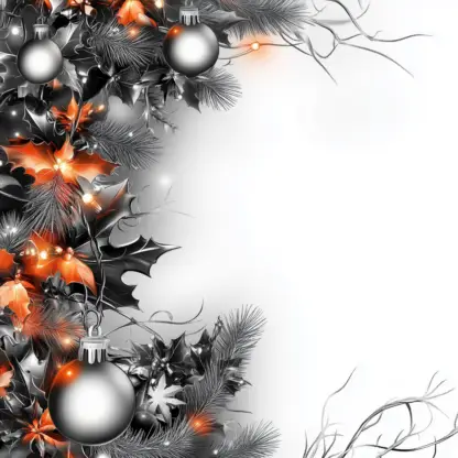 Aesthetic Silver and White Christmas Background Images with Lights Backgrounds 13