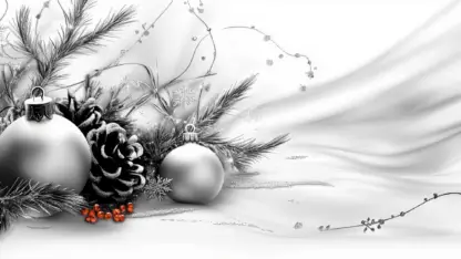 Aesthetic Silver and White Christmas Background Images with Lights Backgrounds 17