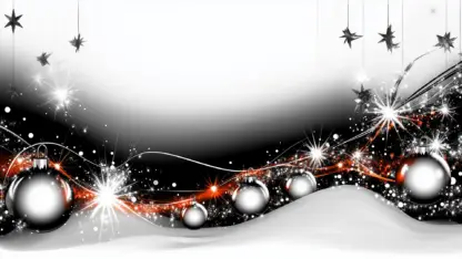 Aesthetic Silver and White Christmas Background Images with Lights Backgrounds 19