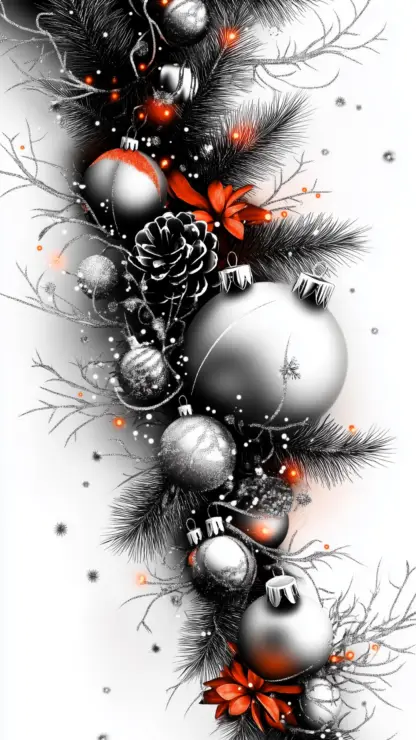 Aesthetic Silver and White Christmas Background Images with Lights Backgrounds 22