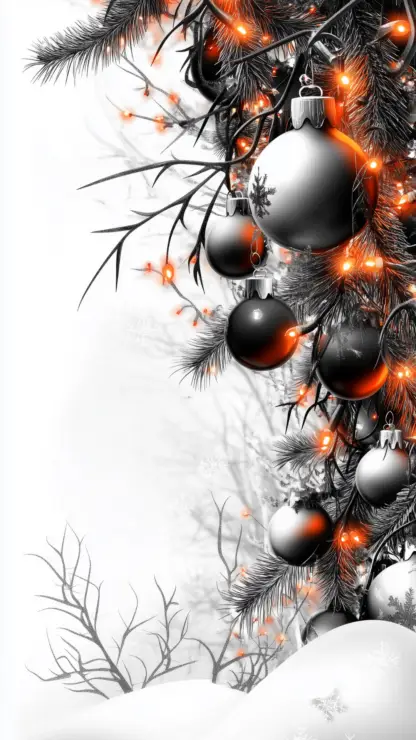 Aesthetic Silver and White Christmas Background Images with Lights Backgrounds 23