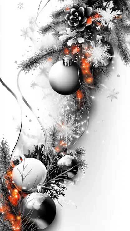 Aesthetic Silver and White Christmas Background Images with Lights Backgrounds 24