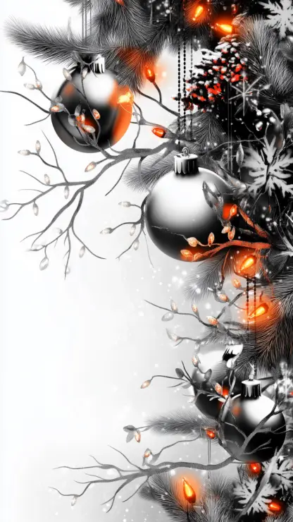 Aesthetic Silver and White Christmas Background Images with Lights Backgrounds 25