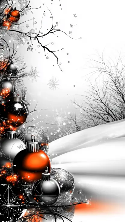 Aesthetic Silver and White Christmas Background Images with Lights Backgrounds 26