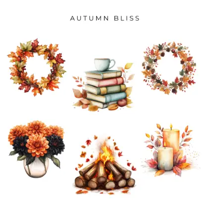 Autumn Bliss Clipart Bundle 8