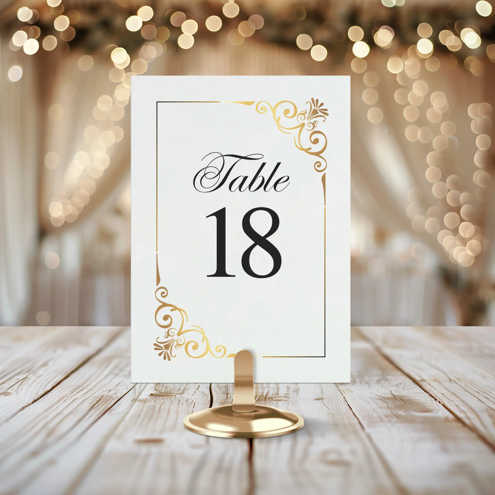 Elegant Table Sign Mockup Bundle Listing 1