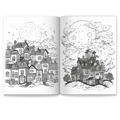 Enchanted Night Sky PLR Coloring Pages 3