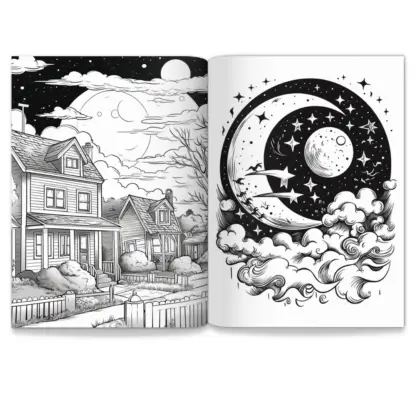 Enchanted Night Sky PLR Coloring Pages 6