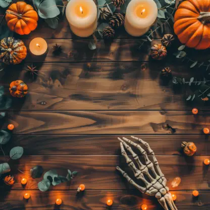 Rustic Halloween Flat lay Backgrounds 18