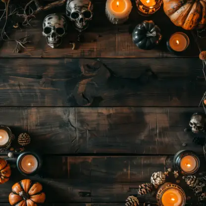 Rustic Halloween Flat lay Backgrounds 2