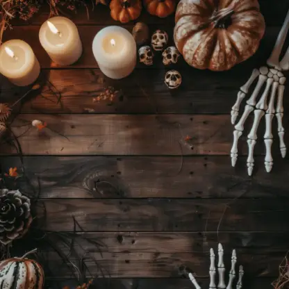 Rustic Halloween Flat lay Backgrounds 21