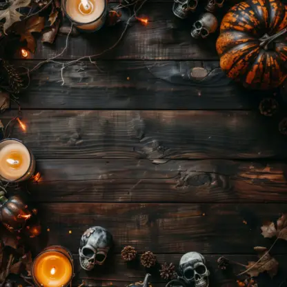 Rustic Halloween Flat lay Backgrounds 4