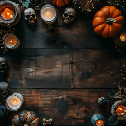 Rustic Halloween Flat lay Backgrounds 9