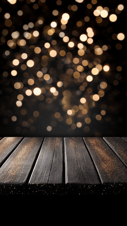 Rustic Wood Plank Backgrounds with Golden Bokeh 12