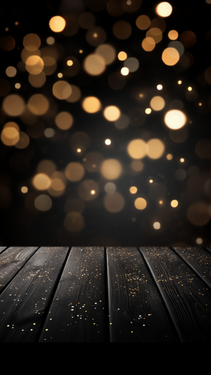 Rustic Wood Plank Backgrounds with Golden Bokeh 14