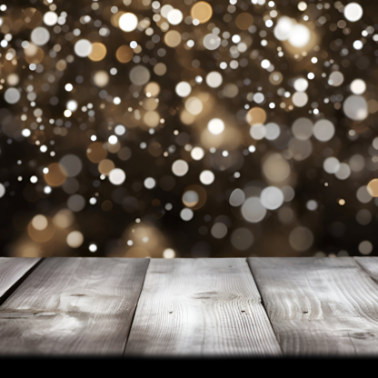 Rustic Wood Plank Backgrounds with Golden Bokeh 6