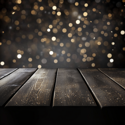 Rustic Wood Plank Backgrounds with Golden Bokeh 7