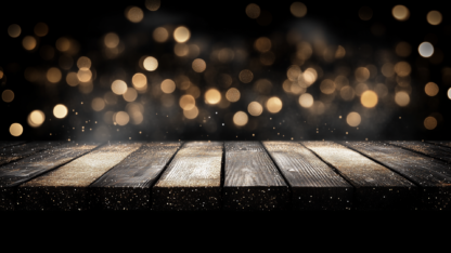 Rustic Wood Plank Backgrounds with Golden Bokeh 8