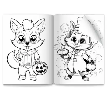 Whimsical Woodland Creatures PLR Colouring Pages 2