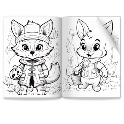 Whimsical Woodland Creatures PLR Colouring Pages 5