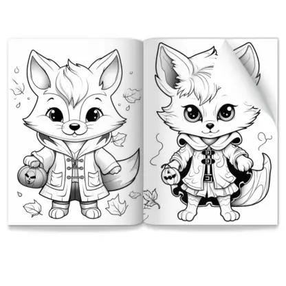 Whimsical Woodland Creatures PLR Colouring Pages 6