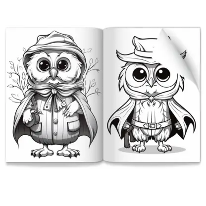 Whimsical Woodland Creatures PLR Colouring Pages 7