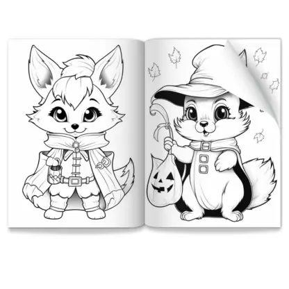 Whimsical Woodland Creatures PLR Colouring Pages 8