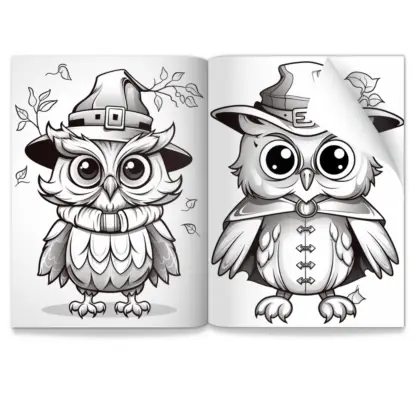 Whimsical Woodland Creatures PLR Colouring Pages 9