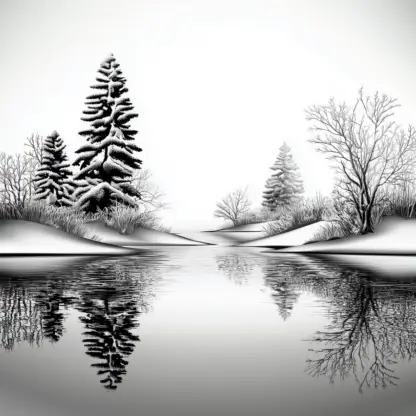 Winter Wonderland Backgrounds – Christmas Lake Scenes with Swans and Ballerinas 11