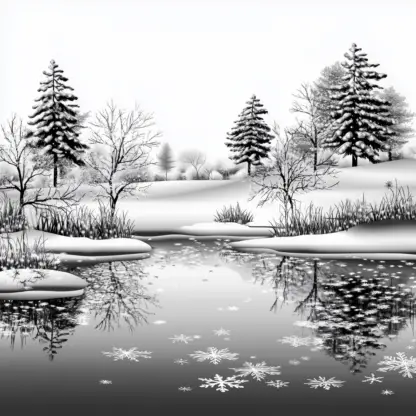 Winter Wonderland Backgrounds – Christmas Lake Scenes with Swans and Ballerinas 13