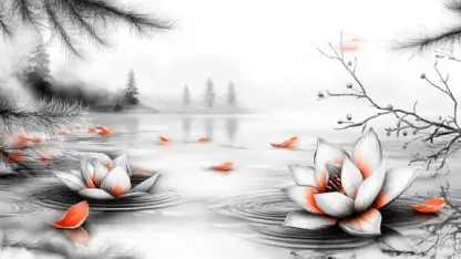 Winter Wonderland Backgrounds – Christmas Lake Scenes with Swans and Ballerinas 15