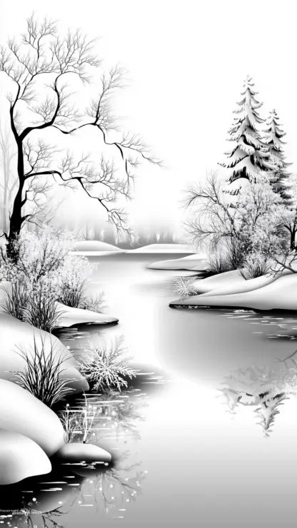 Winter Wonderland Backgrounds – Christmas Lake Scenes with Swans and Ballerinas 33