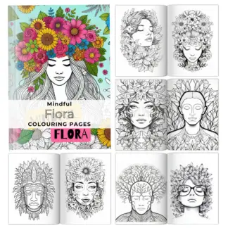 Mindful Flora PLR Colouring Pages