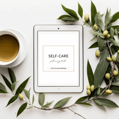 Self Care Planner