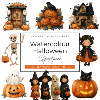 Watercolour Halloween Clipart (1)
