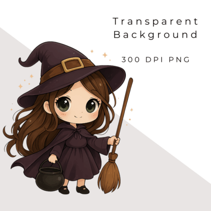 Chibi Halloween Characters Clipart (9)