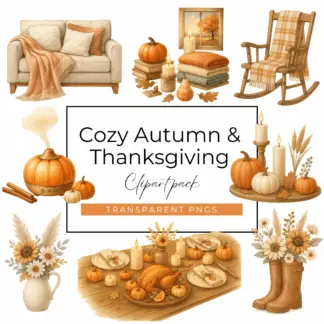 Cozy Autumn & Thanksgiving Clipart Bundle (1)