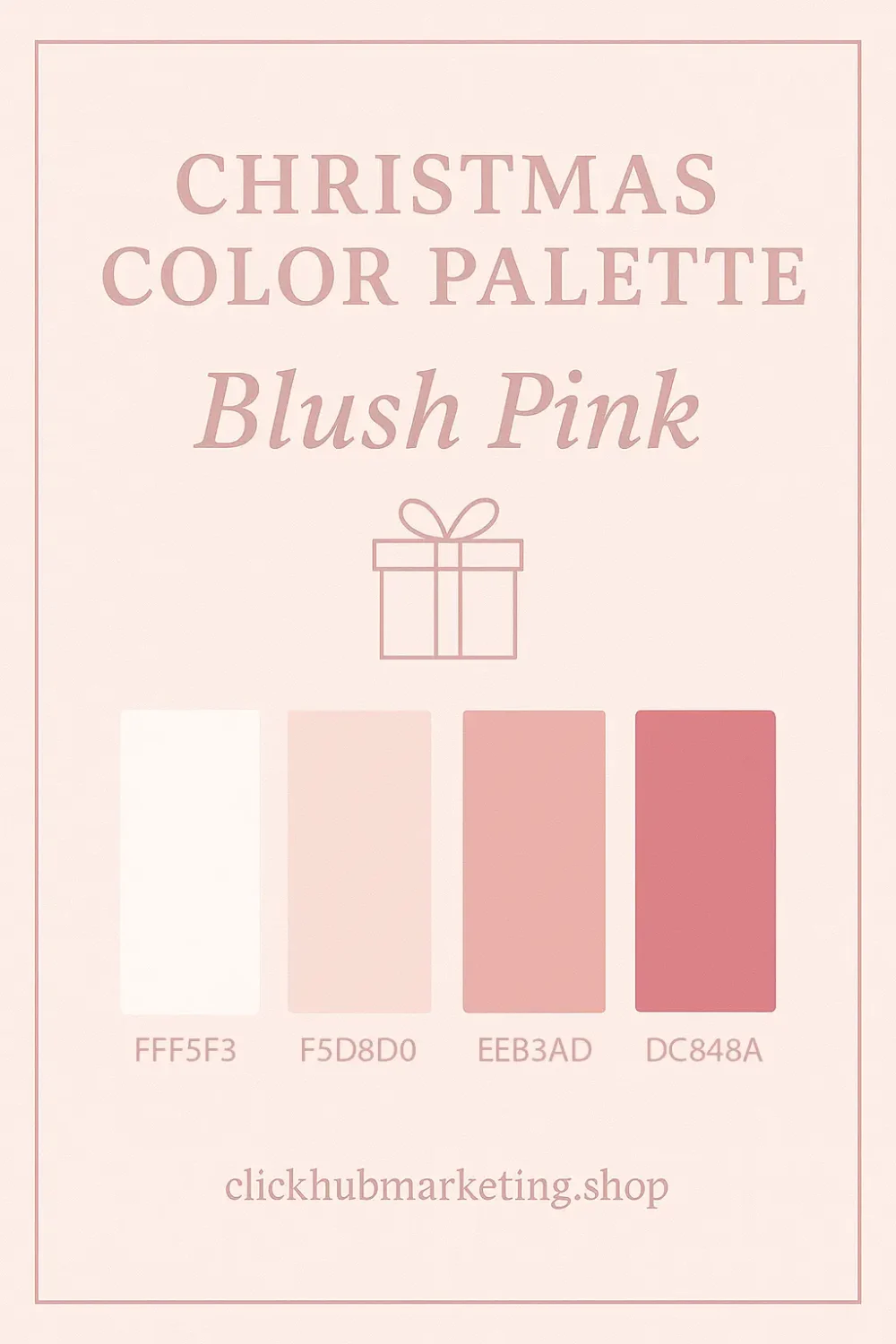 Blush Pink Christmas Colour Palette