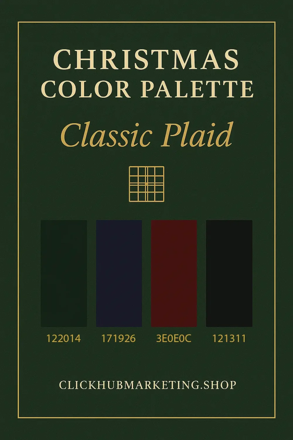 Classic Plaid Christmas Colour Palette