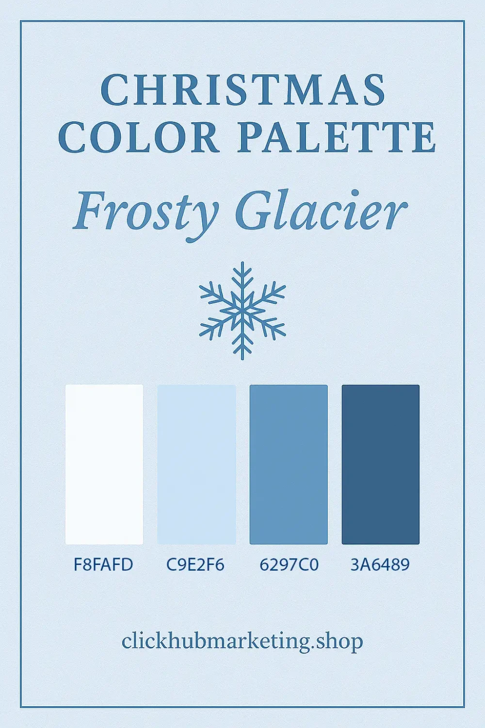 Frosty Glacier Christmas Colour Palette