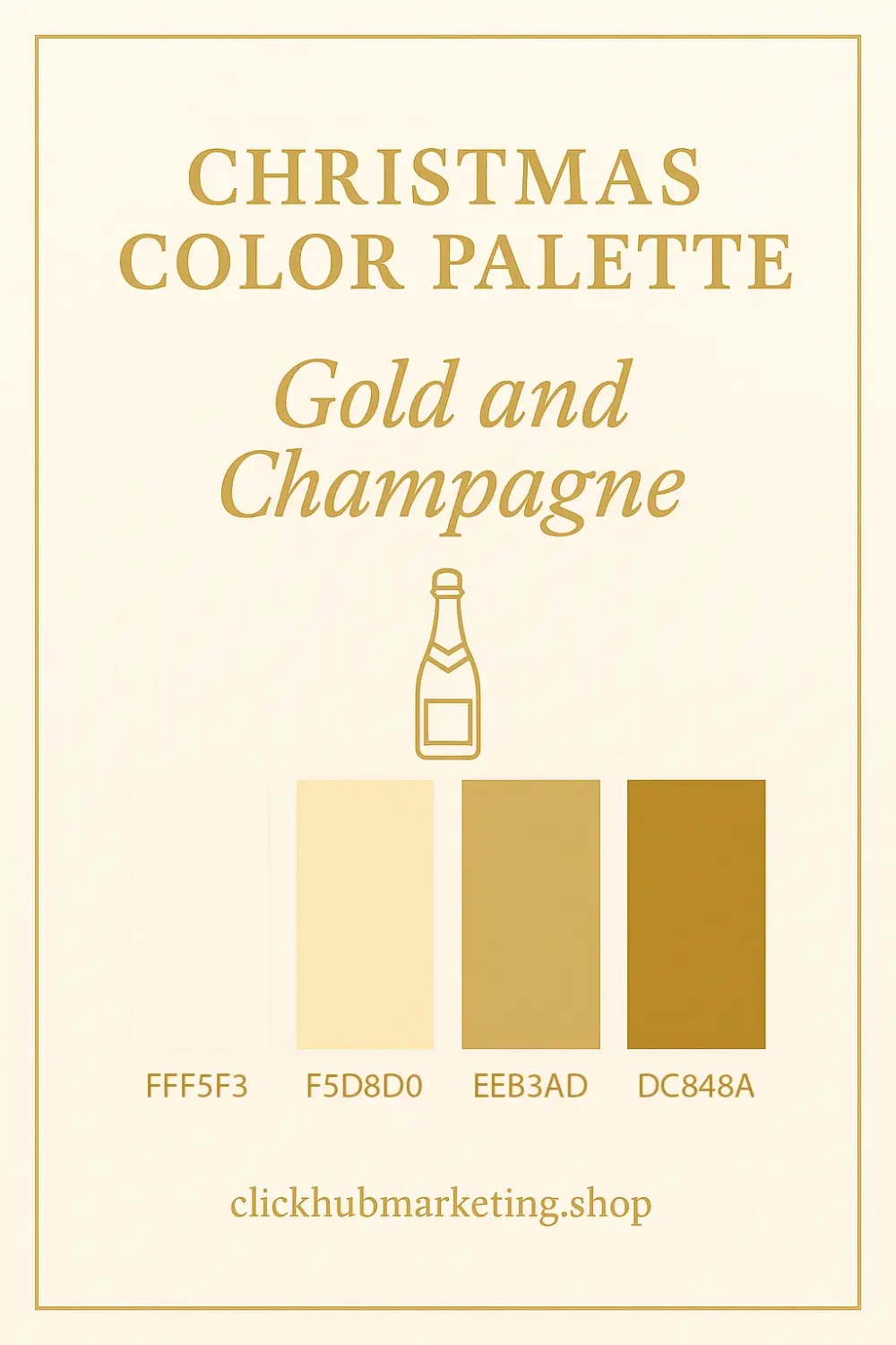 Gold and Champaign Christmas Colour Palette