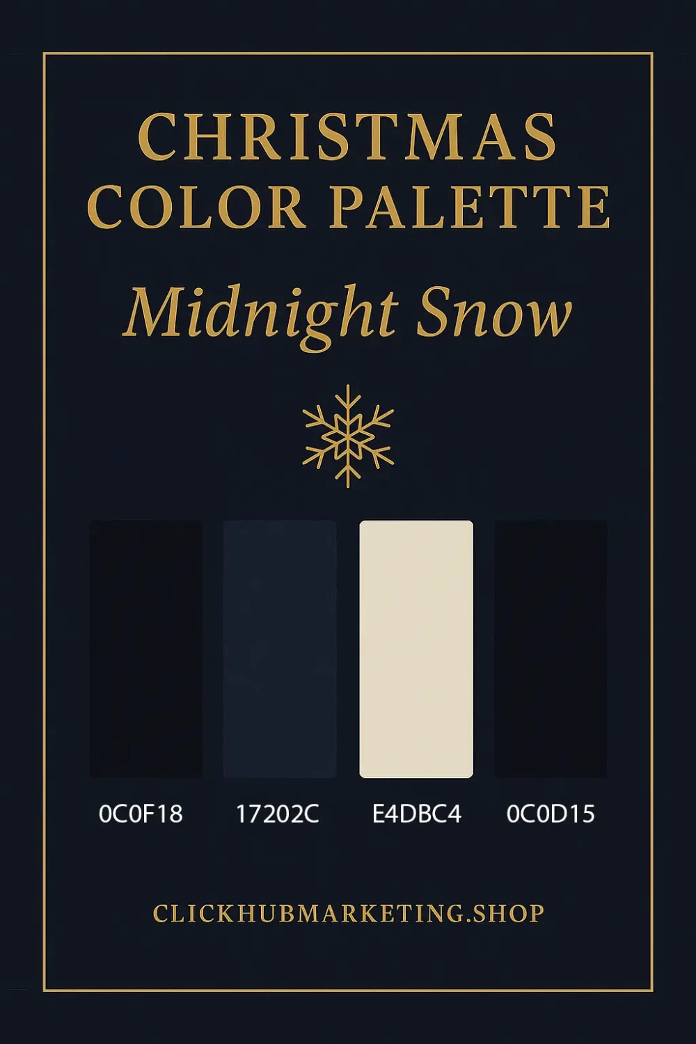 Midnight Snow Christmas Colour Palette