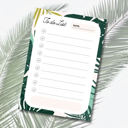Tropical To Do List Template